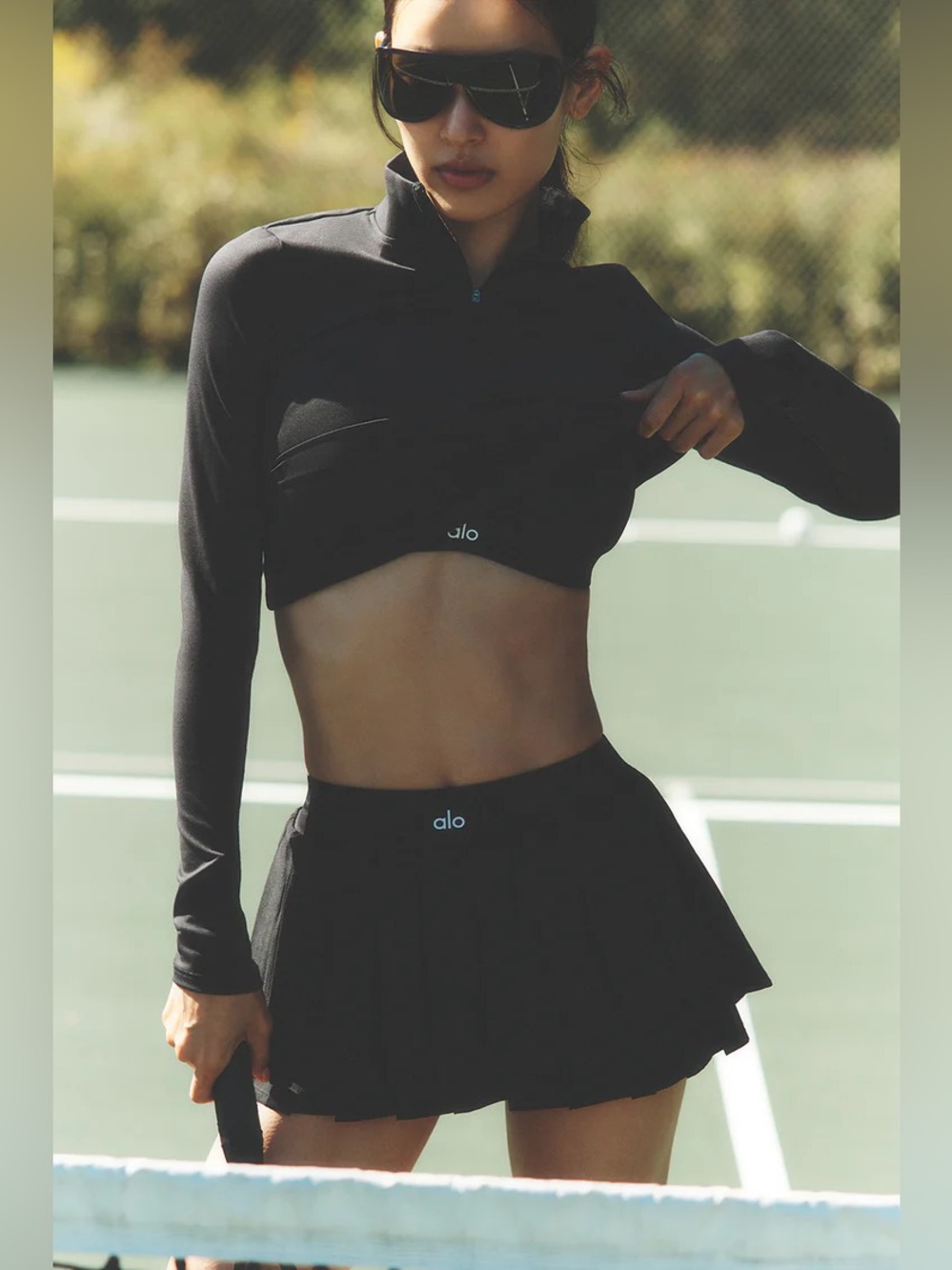 Alo Double Or Nothing Tennis Skirt Black Size Small NWT